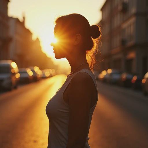A scenic view during the golden hour with warm, low-angled sunlight casting long, predictable shadows across the environment.